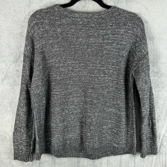 J Jill Sweater Womens Extra Small Gray PureJill Embroidered Knit Boho Artsy Wool - Picture 7 of 14
